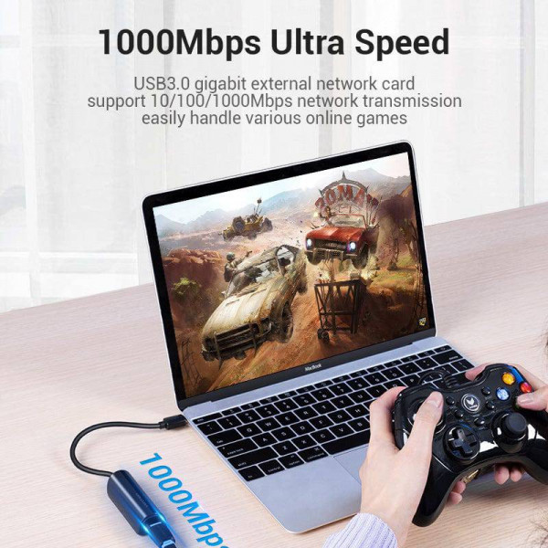 Перехідник USB3.1 Type-C --> Ethernet RJ45 1000 Mb Gigabit Vention (CFBBB) Київ - фото 8