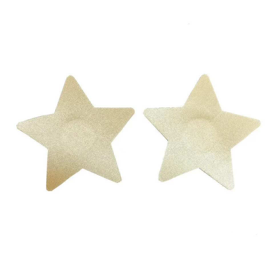 Стикини на грудь Звездочки 8 см бежевый Киев - изображение 1