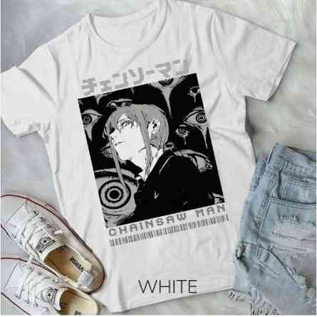 Футболка для хлопчика з аніме принтом Людина-бензопила оверсайз (зріст від 165 до 180) Чорний AnimeJ0822m Дніпро
