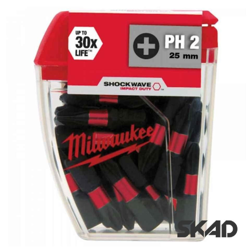 Біта Milwaukee PH2 25мм 25шт 4932430853 Коломыя - изображение 1