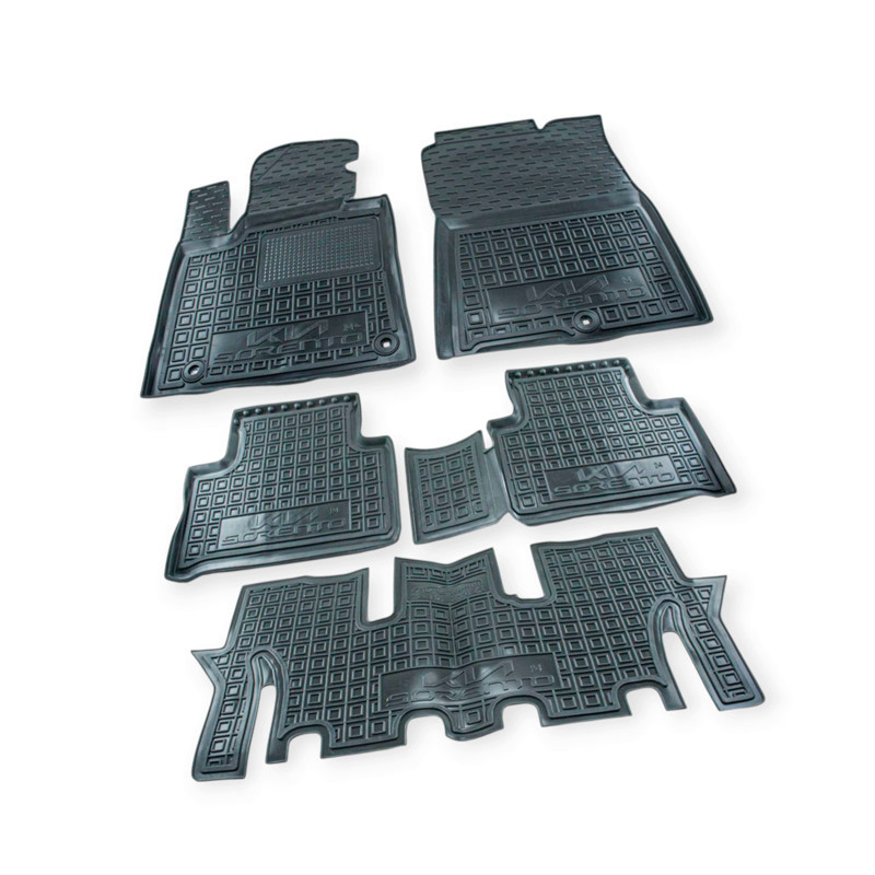 Килимки kia sorento 2024-> (7 місць) борт 2,5см, з перемичкою салону Мукачево - фото 1