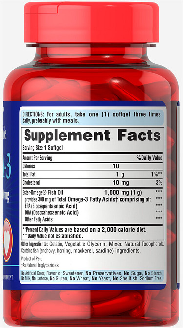 Риб'ячий жир Омега-3 (Omega-3 Fish Oil) 1000 мг 100 капсул Київ - фото 2