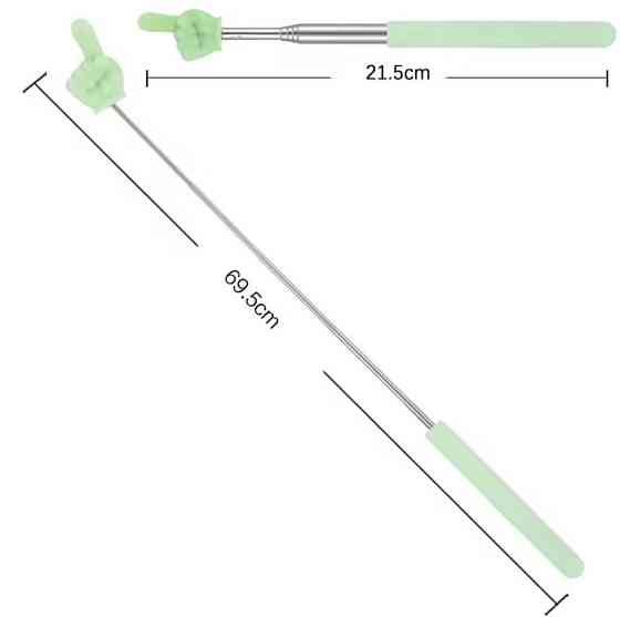 Указка фосфорная телескопическая выдвижная до 70 см пикми палочка с пальчиком Киев