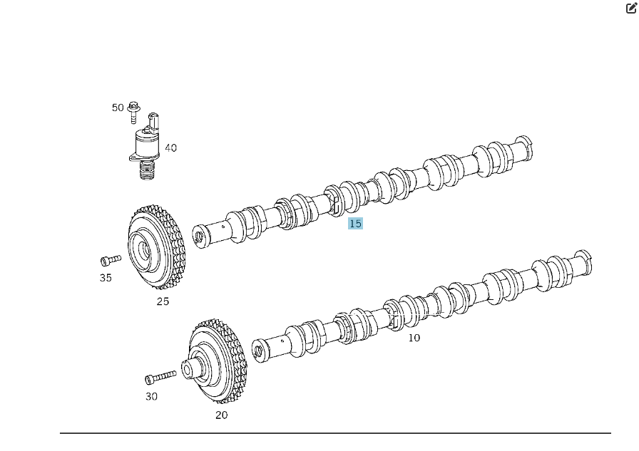 Mercedes-Benz  A1370500301 Розподільний вал правої ГБЦ двигуна M137 Одеса - фото 2