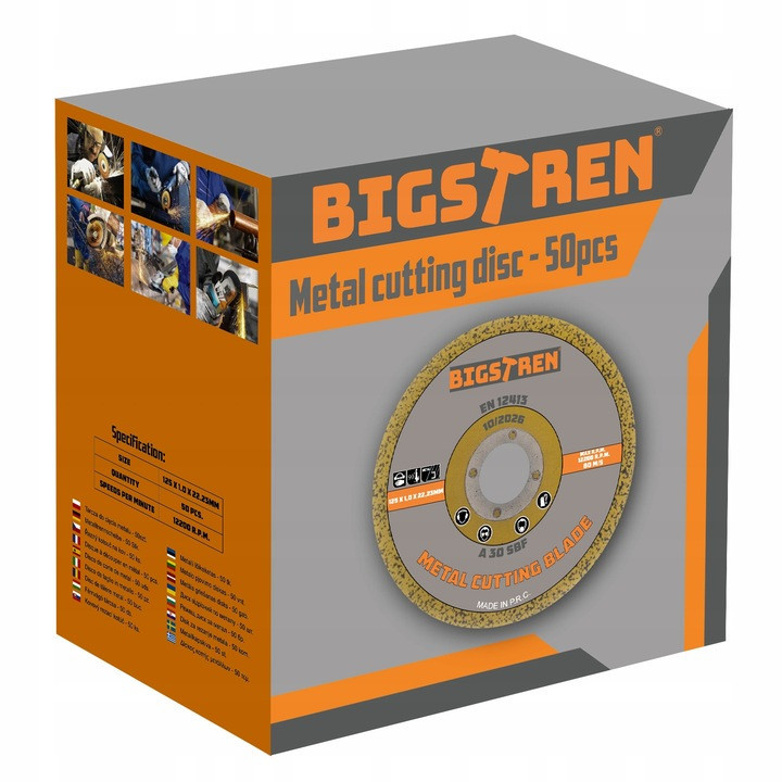 Диск відрізний по металу комплект 50 шт діаметр 12.5 см Bigstren (21639) Нововолинськ - фото 5