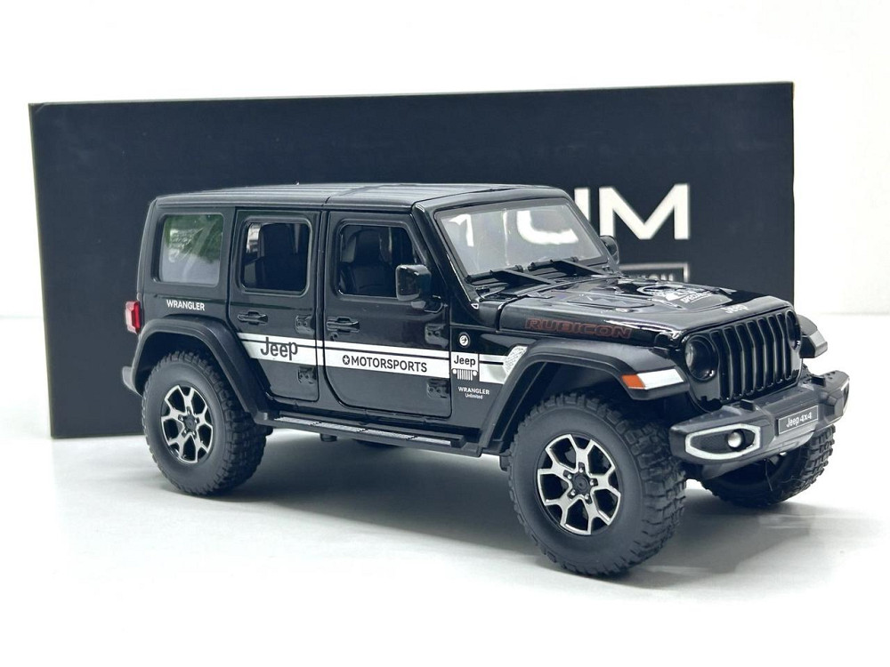 Машина Автосвіт Jeep vlanger інерційна відчиняються двері капот багажник 21см Чорна (AP-1979) Чернигов - изображение 9