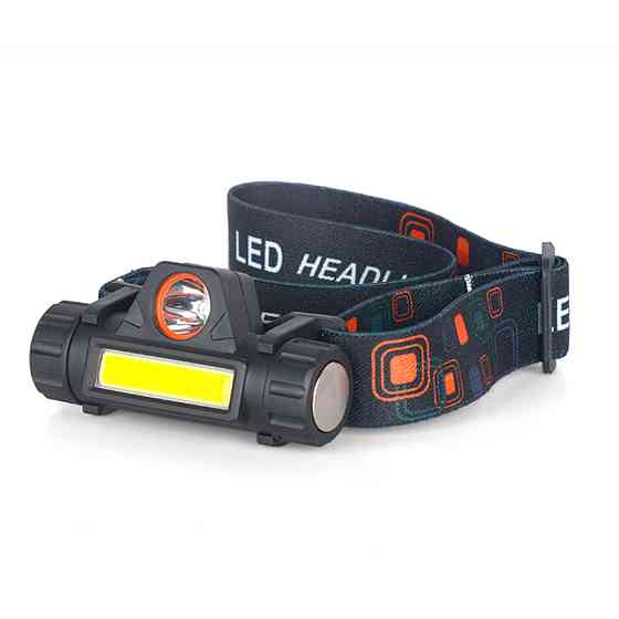 Налобний LED ліхтар 2в1 BL-8101 XPE+COB, з USB / Потужний акумуляторний ліхтарик на голову з магнітом Київ