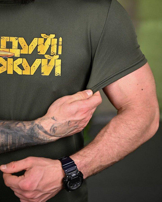 Тактическая потоотводящая футболка Двіжуй oliva ПП7718 Одесса - изображение 4