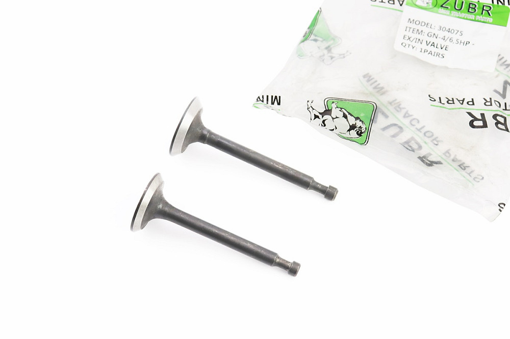 Клапан впускний (h-64; D-25; d-5,45), випускний (h-62; D-24; d-5,45) к-кт 2шт 168F Київ - фото 1