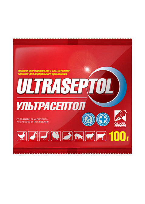 Ультрасептол порошок 100г O.L.KAR. (аналог Бровасептол) Винница - изображение 1