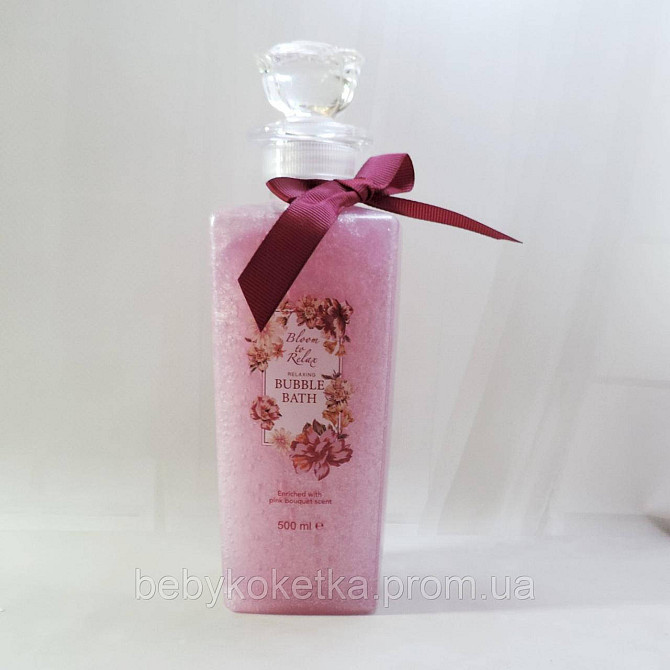 Піна для ванни з шиммером Bloom to Relax Relaxing Bubble Bath рожевий букет 500мл Львів - фото 1