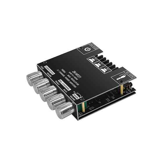 Аудио усилитель мощности звука 2x50Вт 1x100Вт Bluetooth 5.0 ZK-MT21 стерео сабвуфер Киев