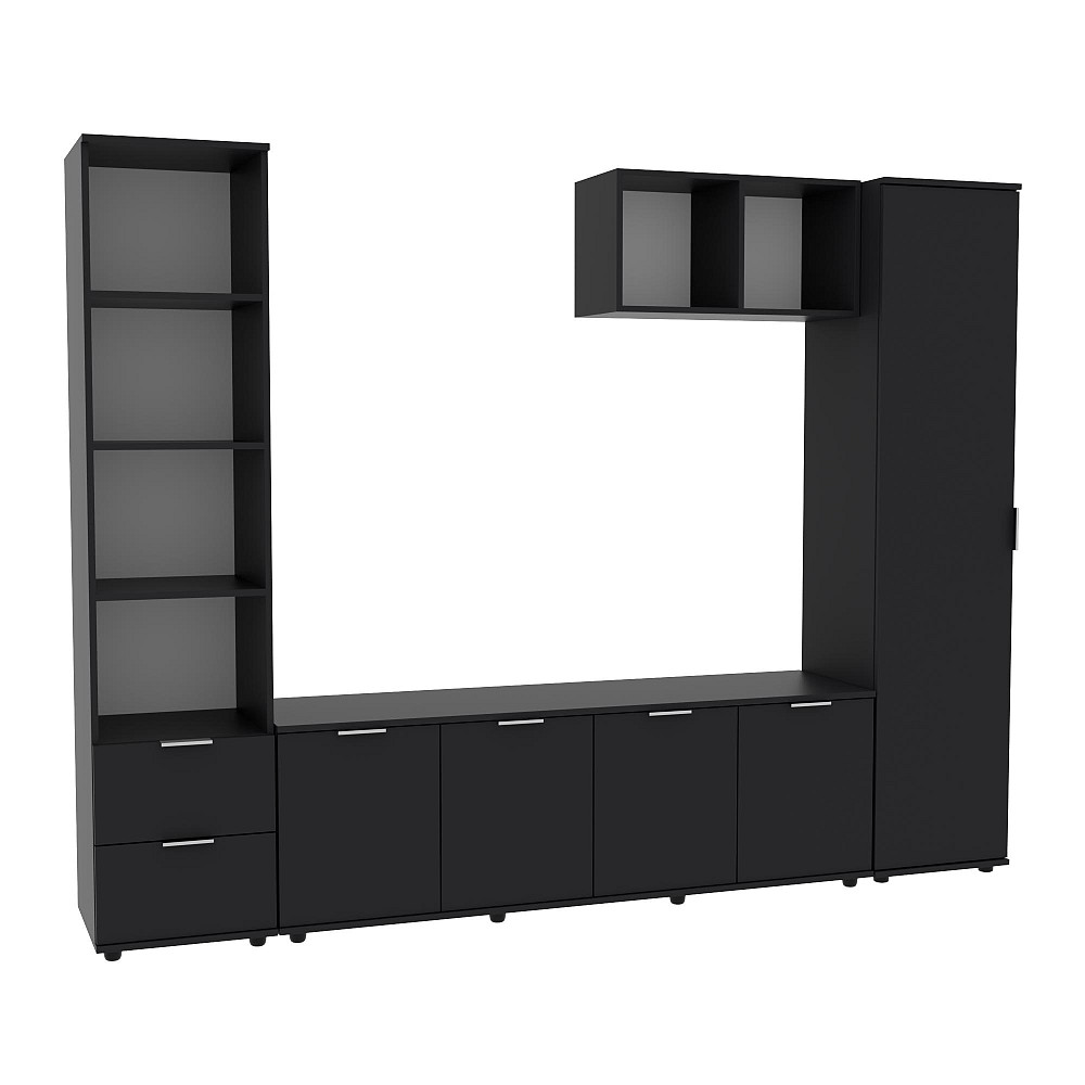 Стенка в гостиную Ketrin-2, Антрацит, 2440х425х1880 Львов - изображение 1