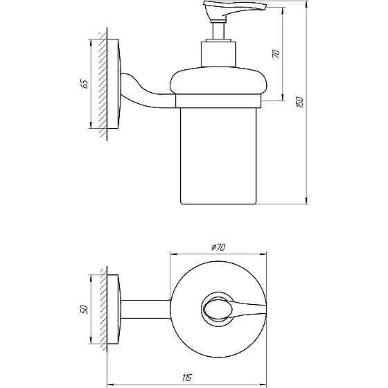Дозатор жидкого мыла Perfect Sanitary Appliances RM 1401 (000005205) Киев