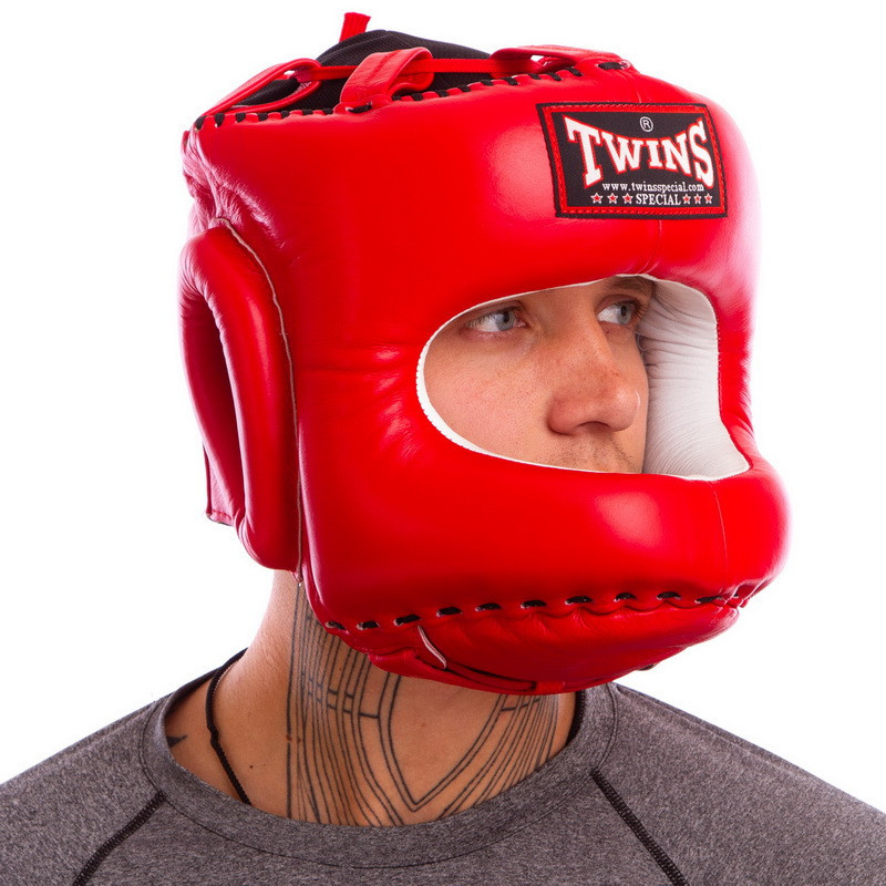 Шлем боксерский с бампером кожаный TWINS-HGL10 M-XL Шлемы для бокса и единоборств Киев - изображение 9