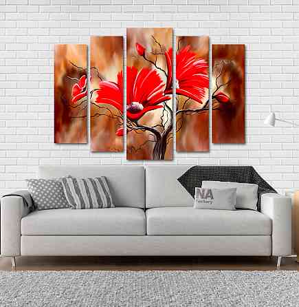 Модульна картина Квіти Абстракція Art-132_5 Київ