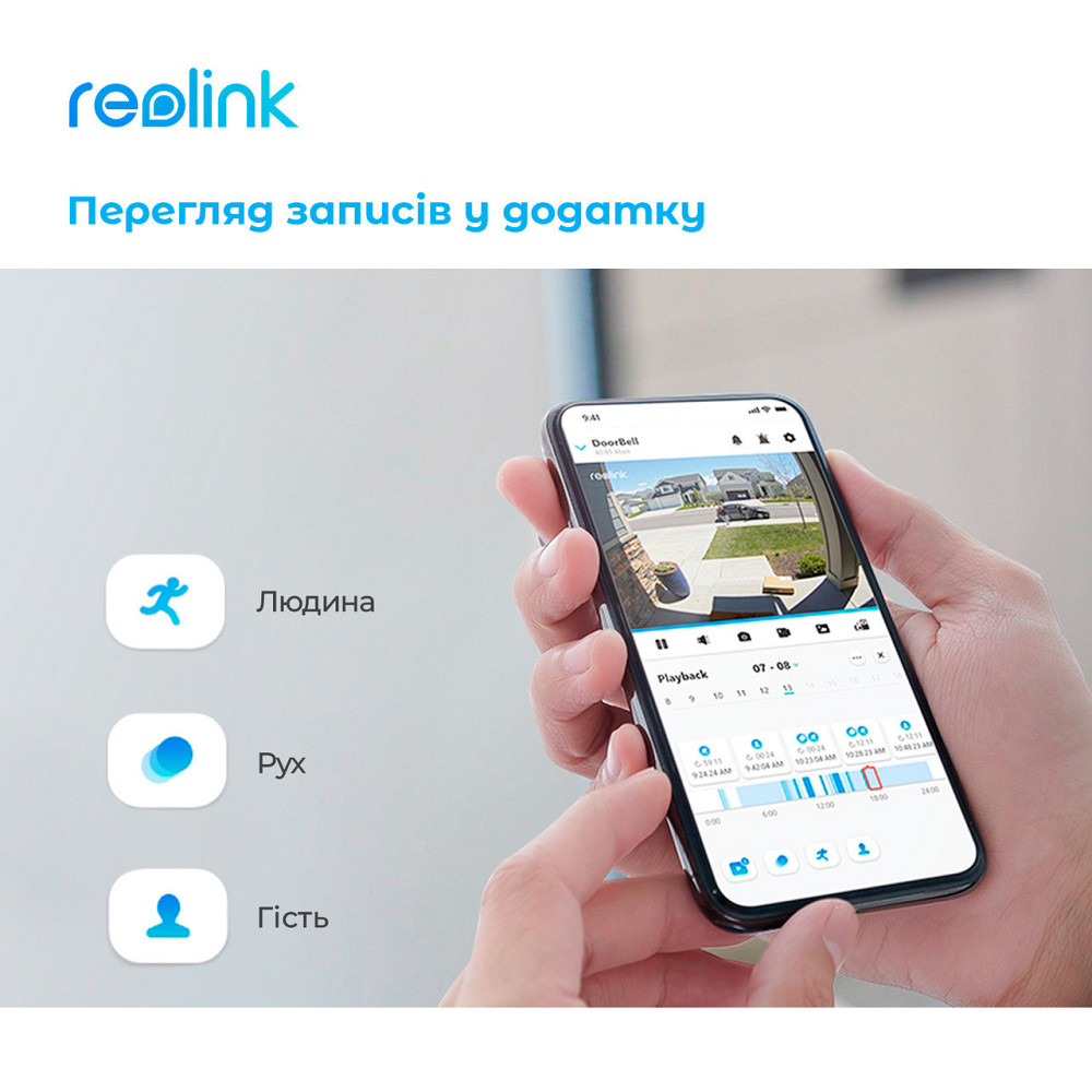 Відеодзвінок Reolink D340W (Video Doorbell Wi-Fi) ( Чорний ) Харків - фото 12