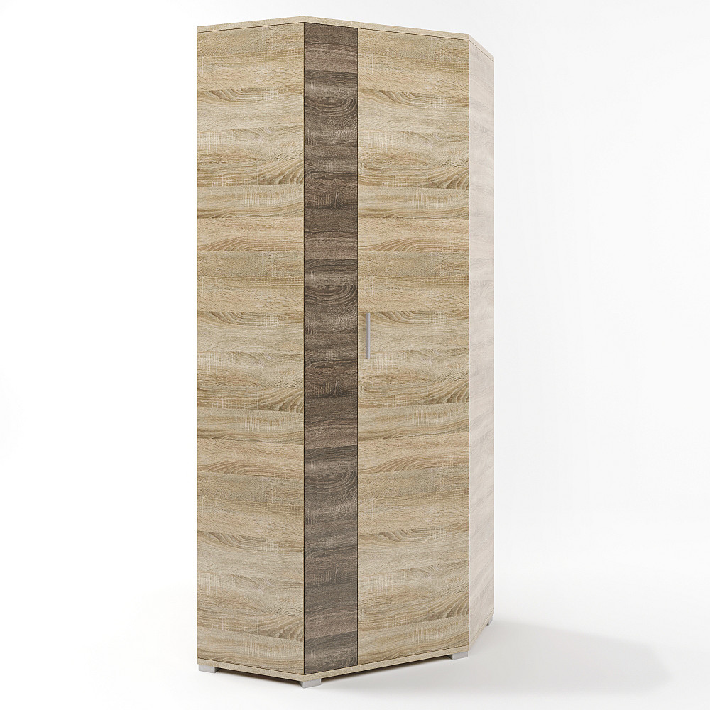 Шкаф угловой Эверест Бриз ШКУ-14 сонома + трюфель (DTM-2313) Львов - изображение 1