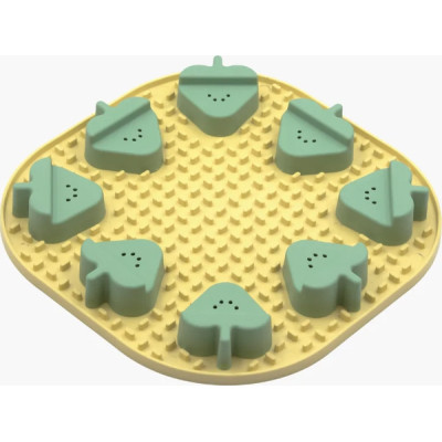 Універсальний посуд для тварин Fiboo Snoopy + fibnoose килимок для злизування ласощів і їжі з елементами гри, жовтий (FIB0262) Вінниця - фото 1