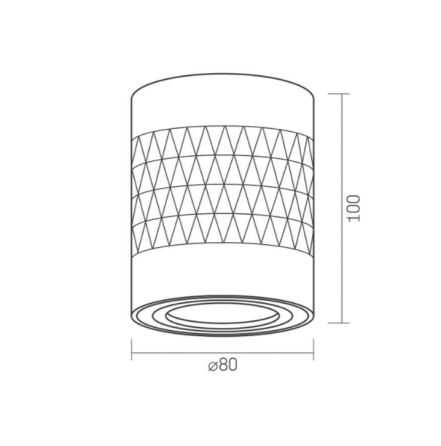 LED Світильник накладний під лампу GU10 чорний +чорна призма VL-SPF04A-BPB Videx Житомир