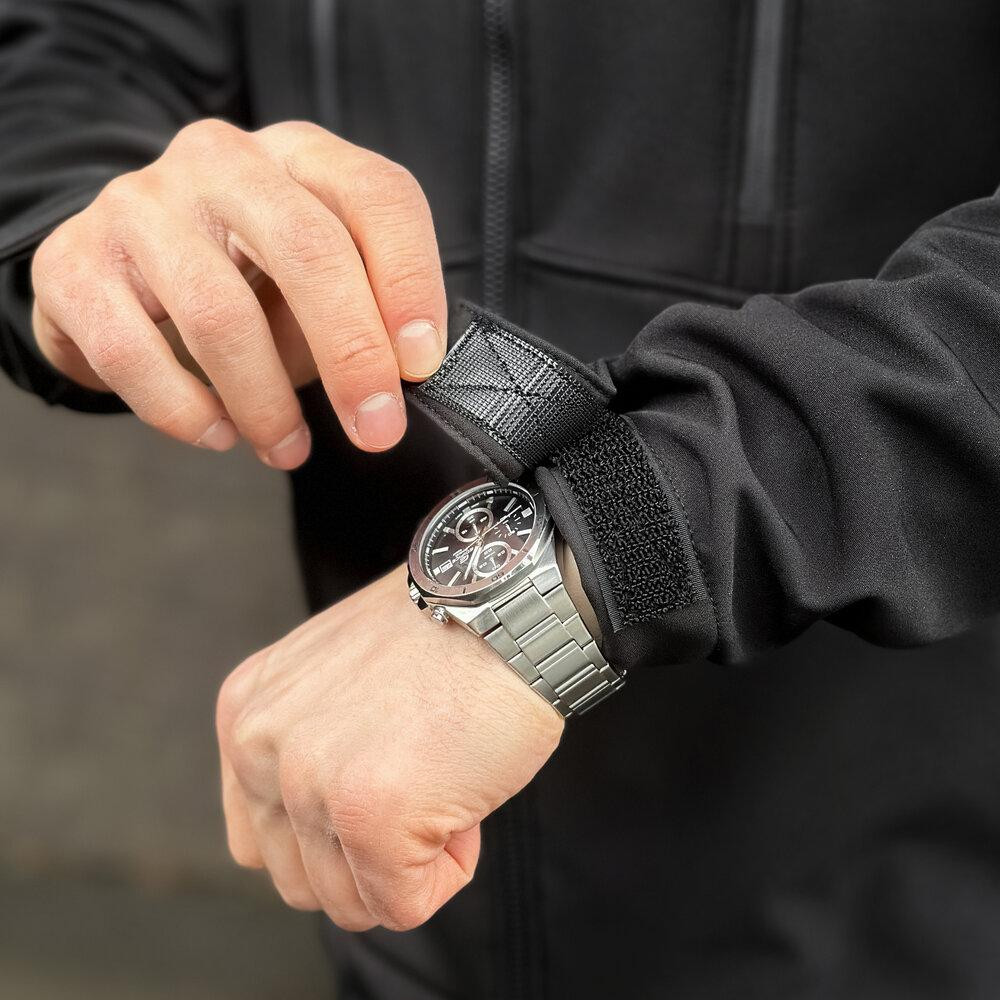 Чоловіча чорна куртка із софтшеллу весняна Pobedov Setup L Київ - фото 5