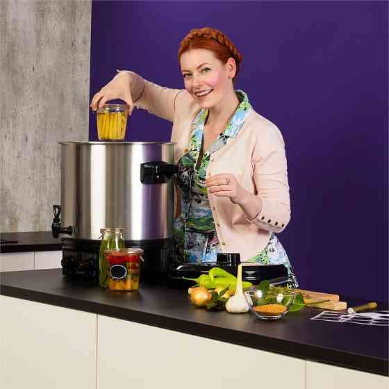 Biggie Einkochautomat нержавеющая сталь 27 литров 2000Вт таймер 27 литров / аналог / серебристый (Германия, Ровно