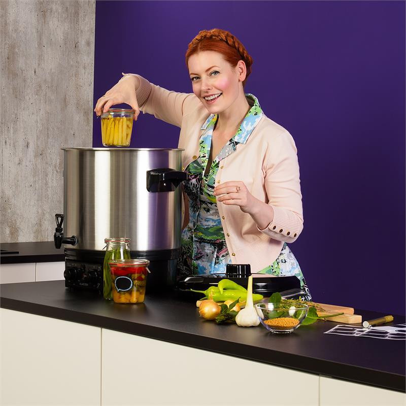 Biggie Einkochautomat нержавеющая сталь 27 литров 2000Вт таймер 27 литров / аналог / серебристый (Германия, Ровно - изображение 2