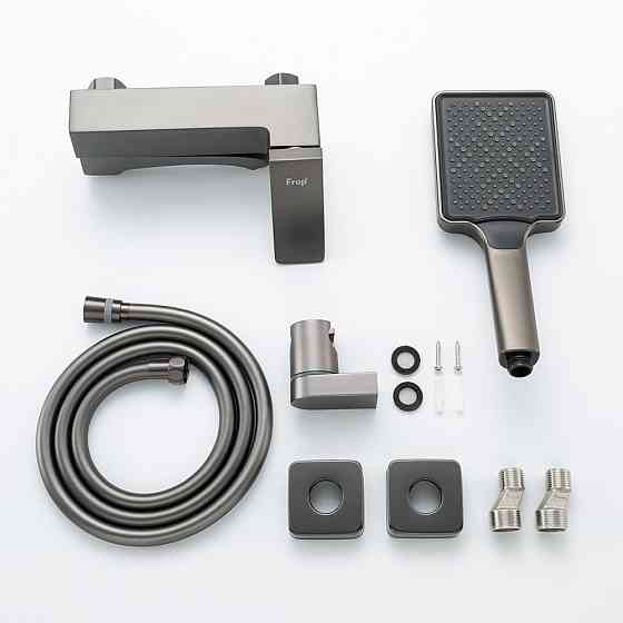 Змішувач для ванни FRAP F3276-9 з душовим гарнітуром, графіт Київ