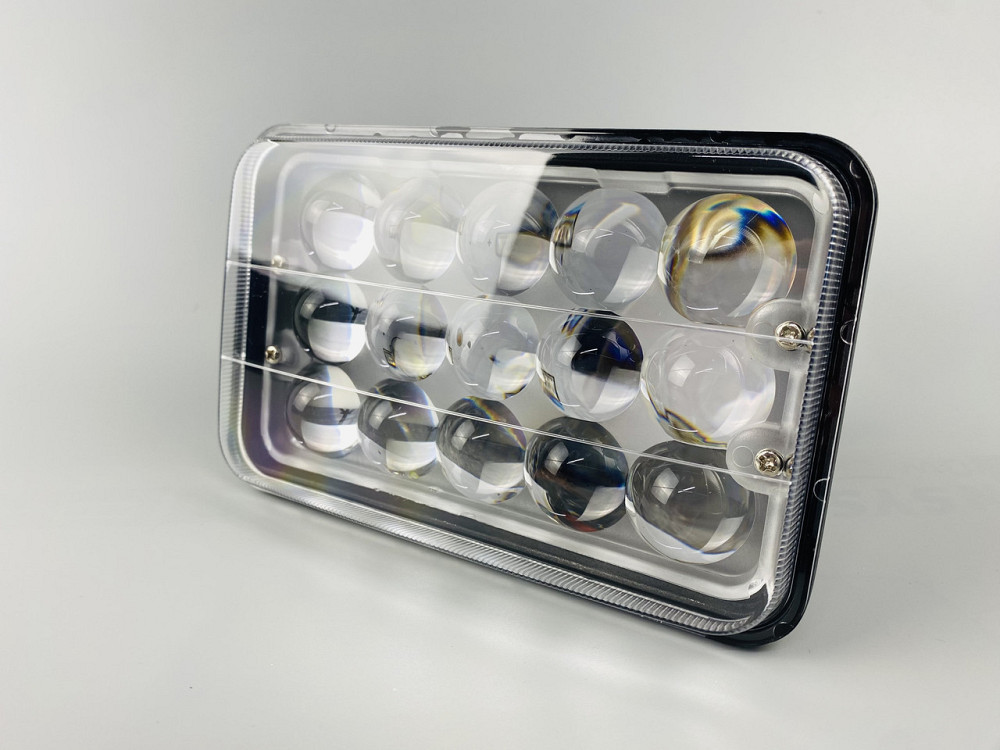 Фара LED прямокутна 45W, 15 ламп, дальній і ближній промінь 10/30V 6000K товщина: 78 мм Мукачево - фото 4