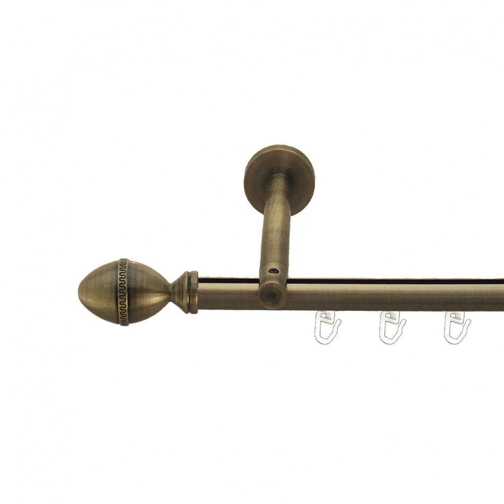 Карниз Orvit Фарже металевий однорядний циліндр+профіль (16 см) профільна труба  Антик 19 мм 300 см (7218080) Львов - изображение 1