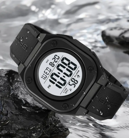 Часы мужские наручные спортивные Skmei 2160 (Черный с белым циферблатом) Киев