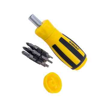 Отвертка с битами 12 шт CrV трещоточная (блистер) Мукачево