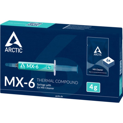 Термопаста Arctic MX-6 4g with 6 pcs MX Cleaner (ACTCP00084A) Винница - изображение 2