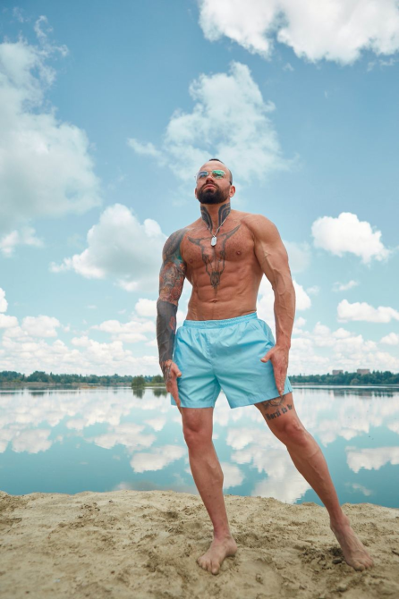 Плавки чоловічі пляжні Бірюзовий S Харків - фото 2