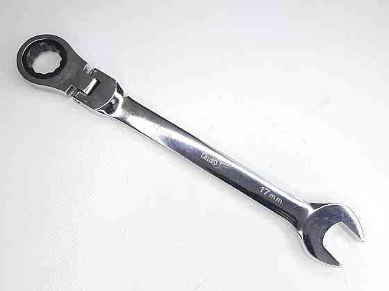 Ключ ріжково-тріскачний 17 мм. з карданом КТ-2081-17К Alloid Винница