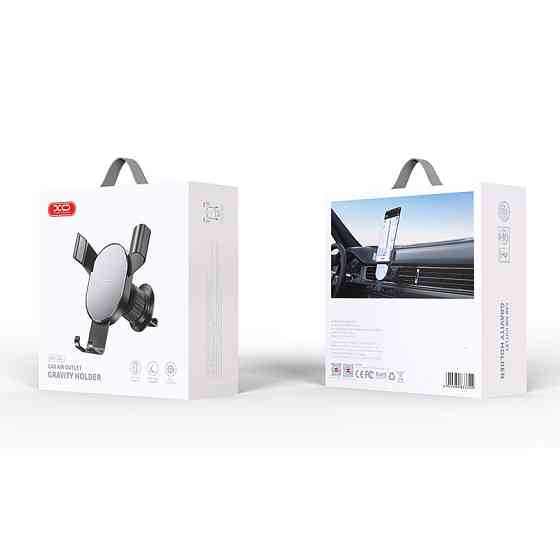 Тримач телефону автомобільний XO 126 Mirror Face Gravity Air Outlet Latch Bracket чорний Львів