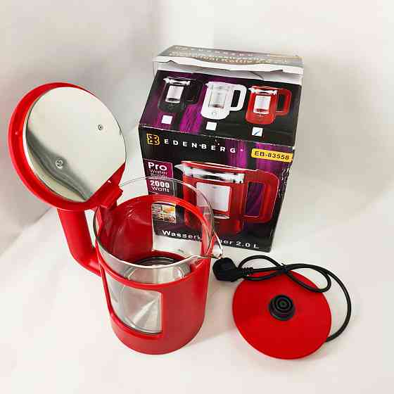 Электрический чайник с высокой мощностью Edenberg EB-83558 1500Вт 2Л, Красивый электрочайник LC-32 Львов
