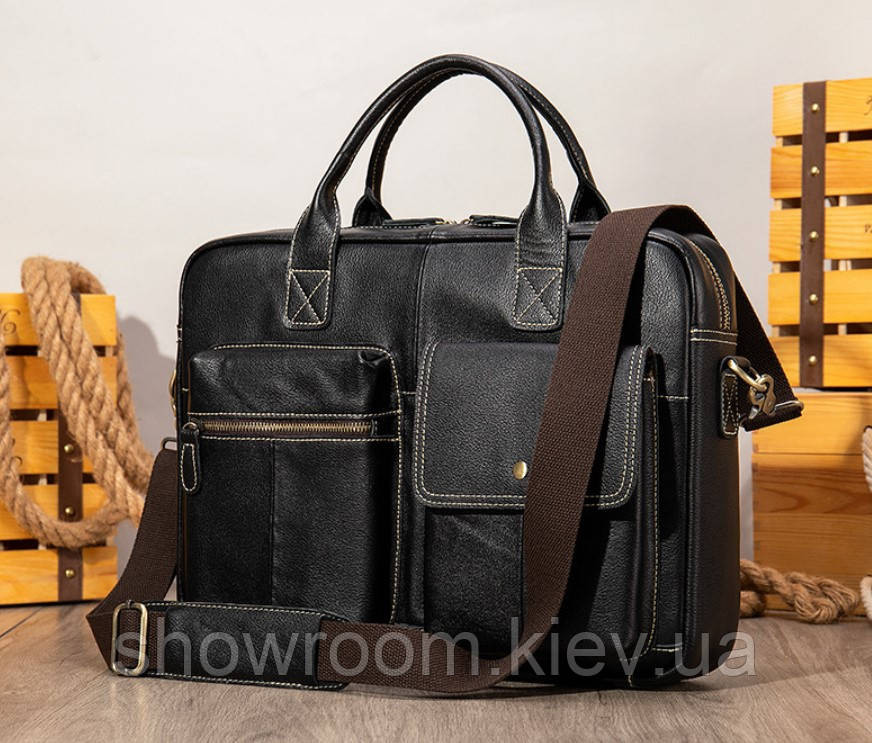 Мужская вместительная сумка для ноутбука Leather Collection (7212) Киев - изображение 1