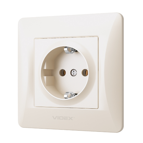 BINERA крем Розетка внутрішня 1-а із заземленням Videx Житомир - изображение 4