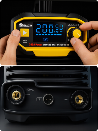 Инверторный сварочный аппарат IGBT MIG FLUX MMA migomat MP0129 Majster Pro (Польша) Киев
