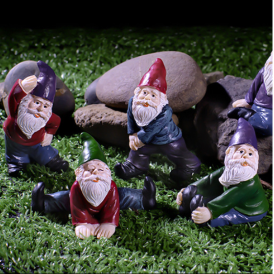 Фігурка Фітнес-гном 4.8 х 4.5 см для мінісада Полістоун Синій Одеса