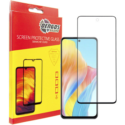 Стекло защитное Dengos Full Glue Oppo A58 4G (black) (TGFG-317) Винница - изображение 1