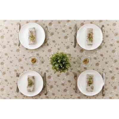 Скатертина Прованс Квіти беж Господиня 180х136 см (4823093450912) Вінниця