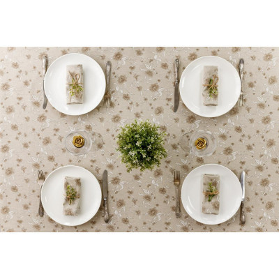 Скатерть Прованс Цветы беж Хозяйка 180х136 см (4823093450912) Винница - изображение 4