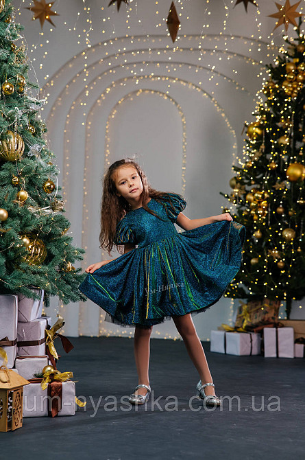 Зелене пишне плаття з переливом Кривий Ріг - фото 4