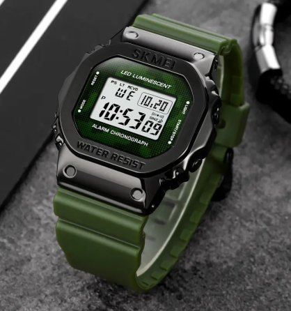 Чоловічий наручний спортивний годинник Skmei 1851 Зелений Київ