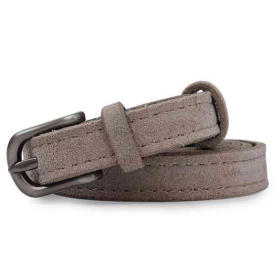 Женский замшевый ремень Vintage 20771 Серый Киев