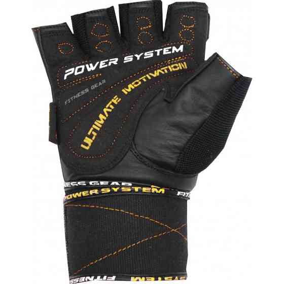 Рукавички для фітнесу Power System PS-2810 Ultimate Motivation Black/Yellow Line L Каменское