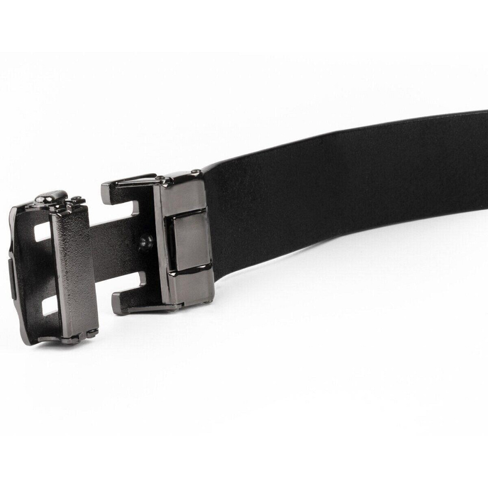 Ремінь чоловічий з пряжкою куточки Vintage 20262 Чорний Київ - фото 5