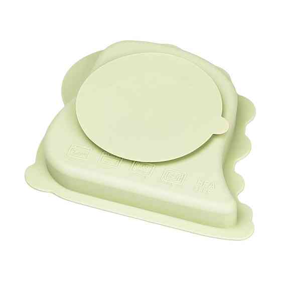 Дитячий набір силіконової посуди, 3 предмети, зелений Київ